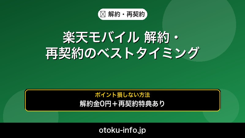 楽天モバイル解約
